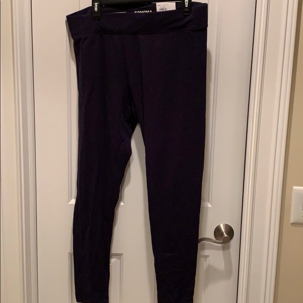 NWT Sonoma Navy Blue Midrise Leggings